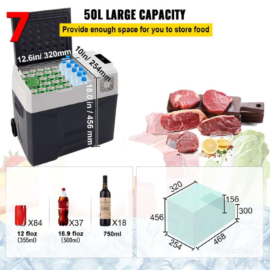 12v 24v mobilūs kompresoriniai šaldytuvai 15-55l - nuotraukos Nr. 8