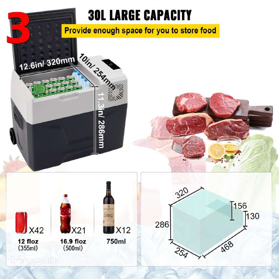 12v 24v mobilūs kompresoriniai šaldytuvai 15-55l - nuotraukos Nr. 4