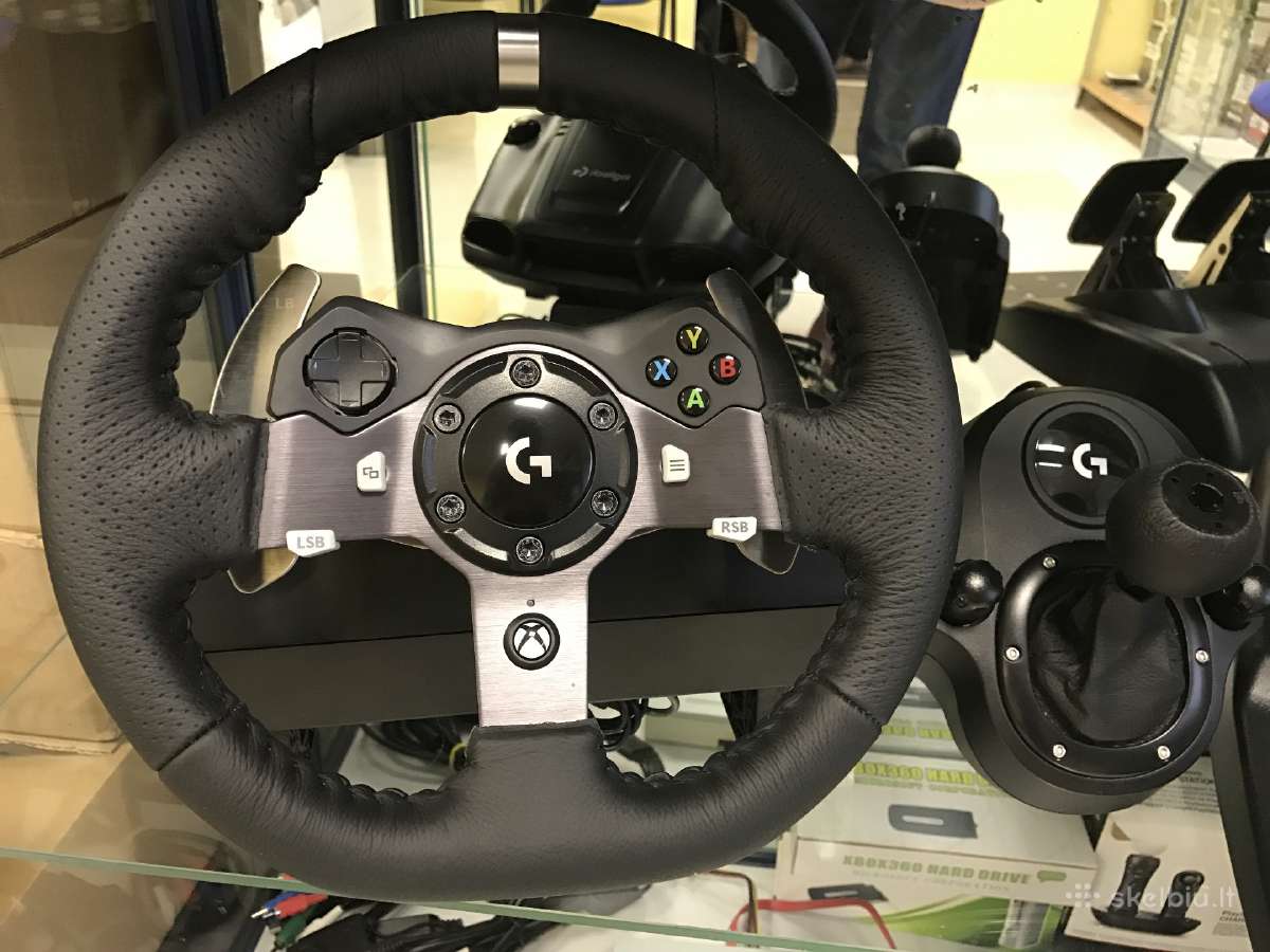 Logitech G920 vairas tinka Xbox One ir Pc