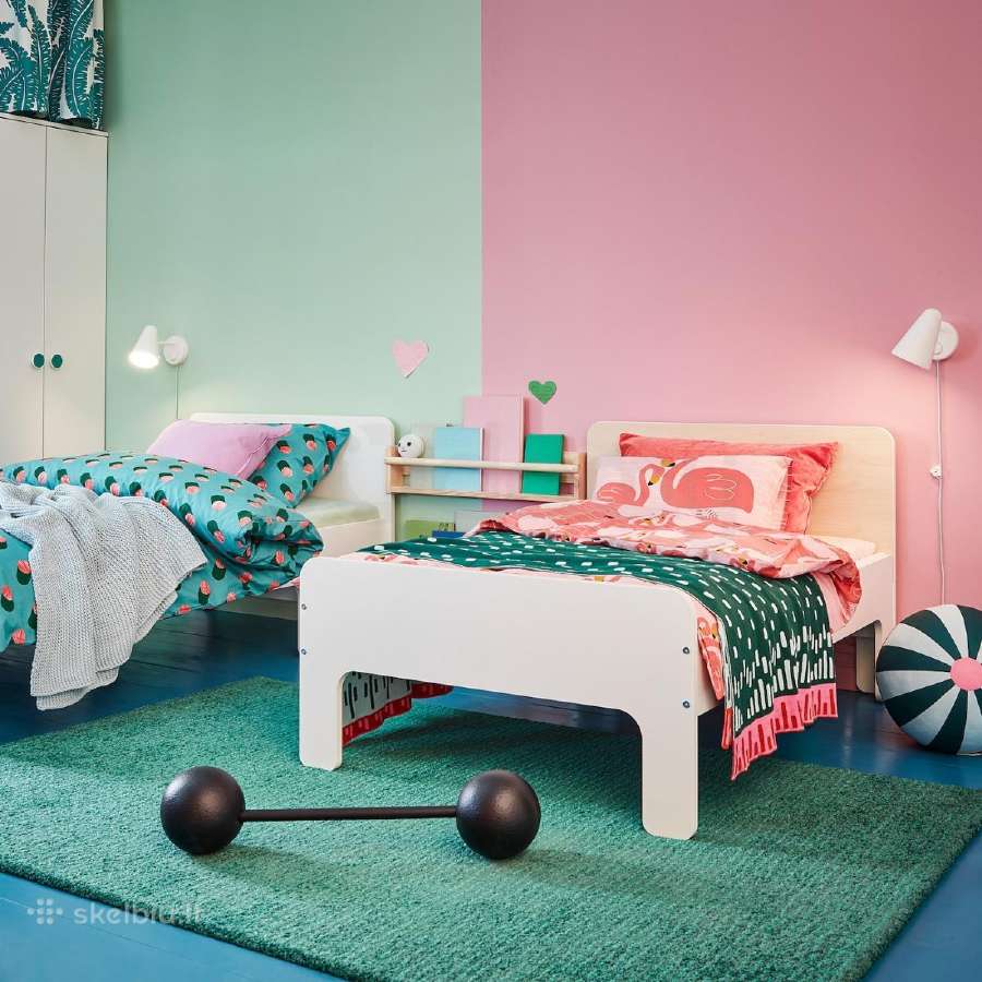 Ikea Slakt keičiamo ilgio lovos vaikų kambariui