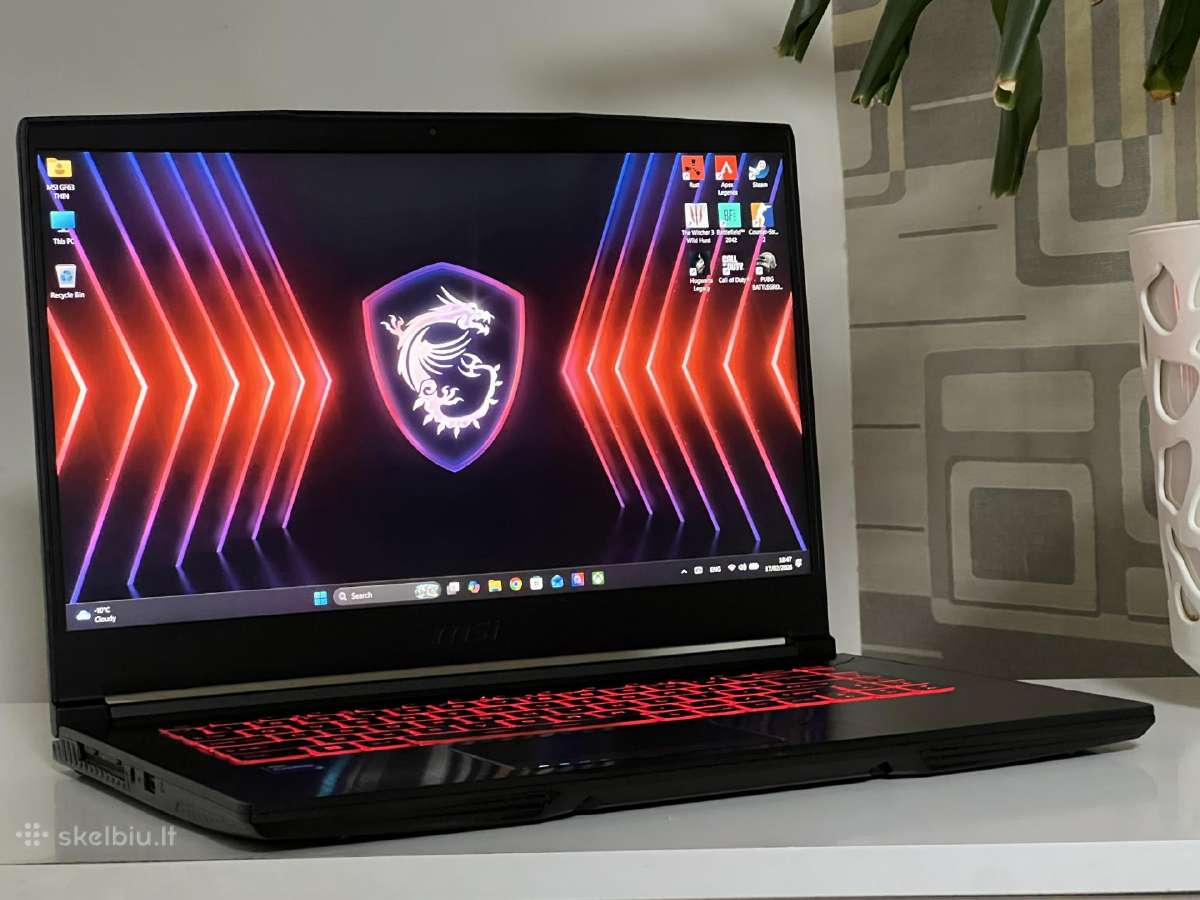 Parduodamas Msi Gf63 su Rtx 4060, I7-12k, 144hz. - nuotraukos Nr. 2
