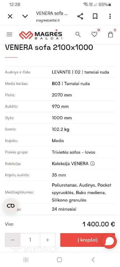 Baldų komplektas - nuotraukos Nr. 5