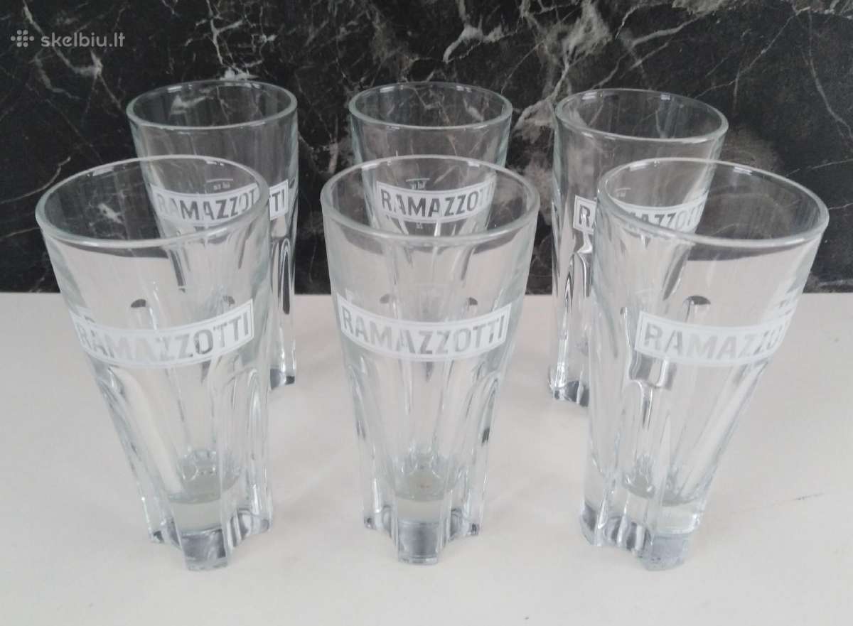 6x Ramazzotti likerio stiklines taures 4cl Italija - nuotraukos Nr. 2