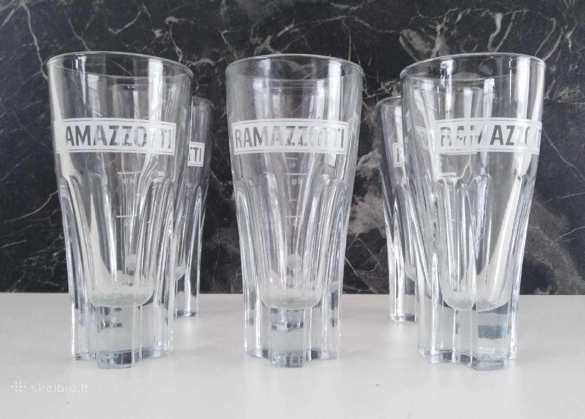 6x Ramazzotti likerio stiklines taures 4cl Italija - nuotraukos Nr. 4