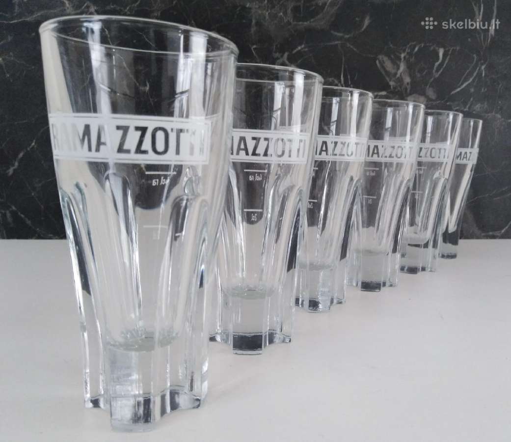 6x Ramazzotti likerio stiklines taures 4cl Italija