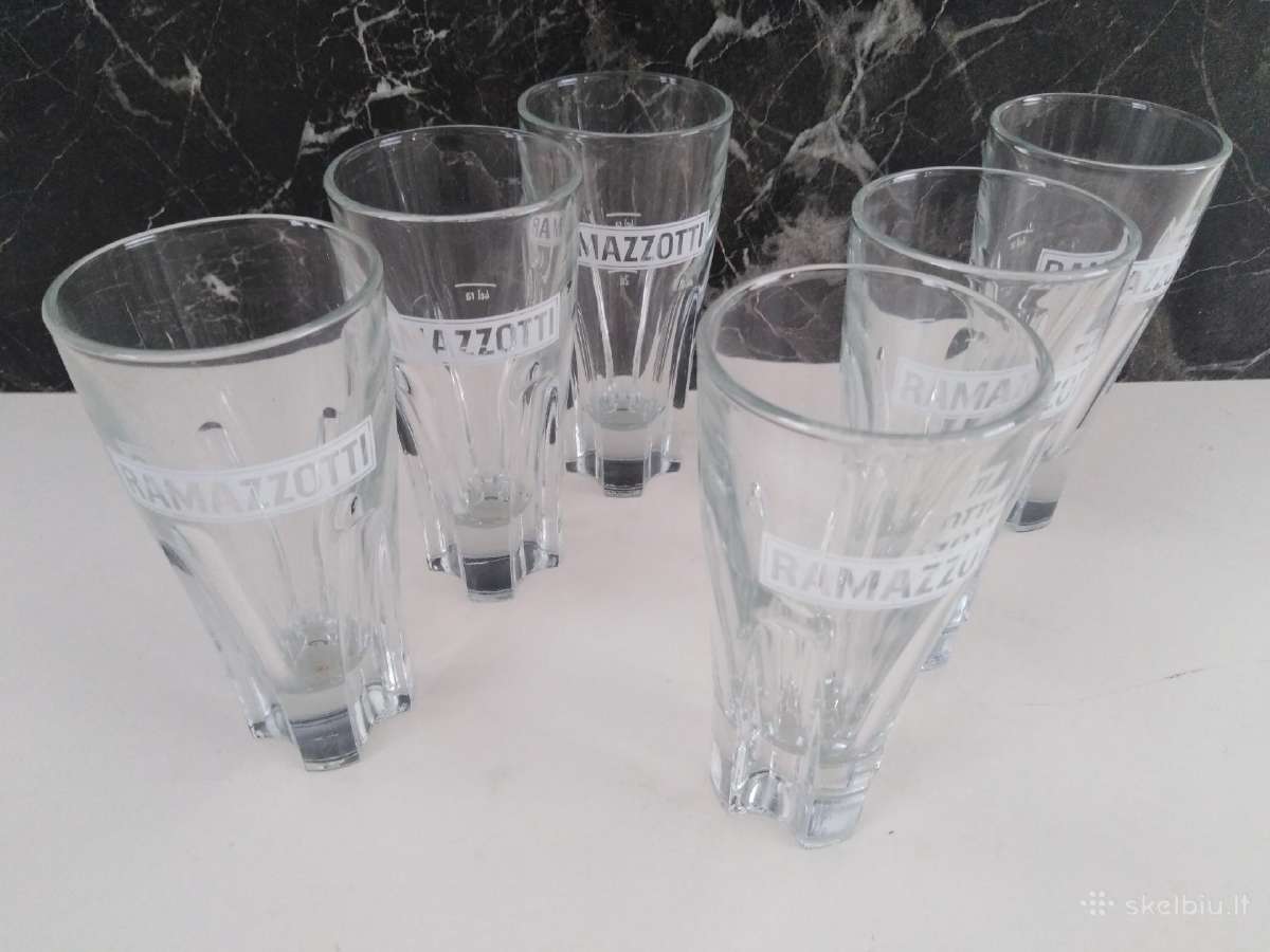 6x Ramazzotti likerio stiklines taures 4cl Italija - nuotraukos Nr. 5