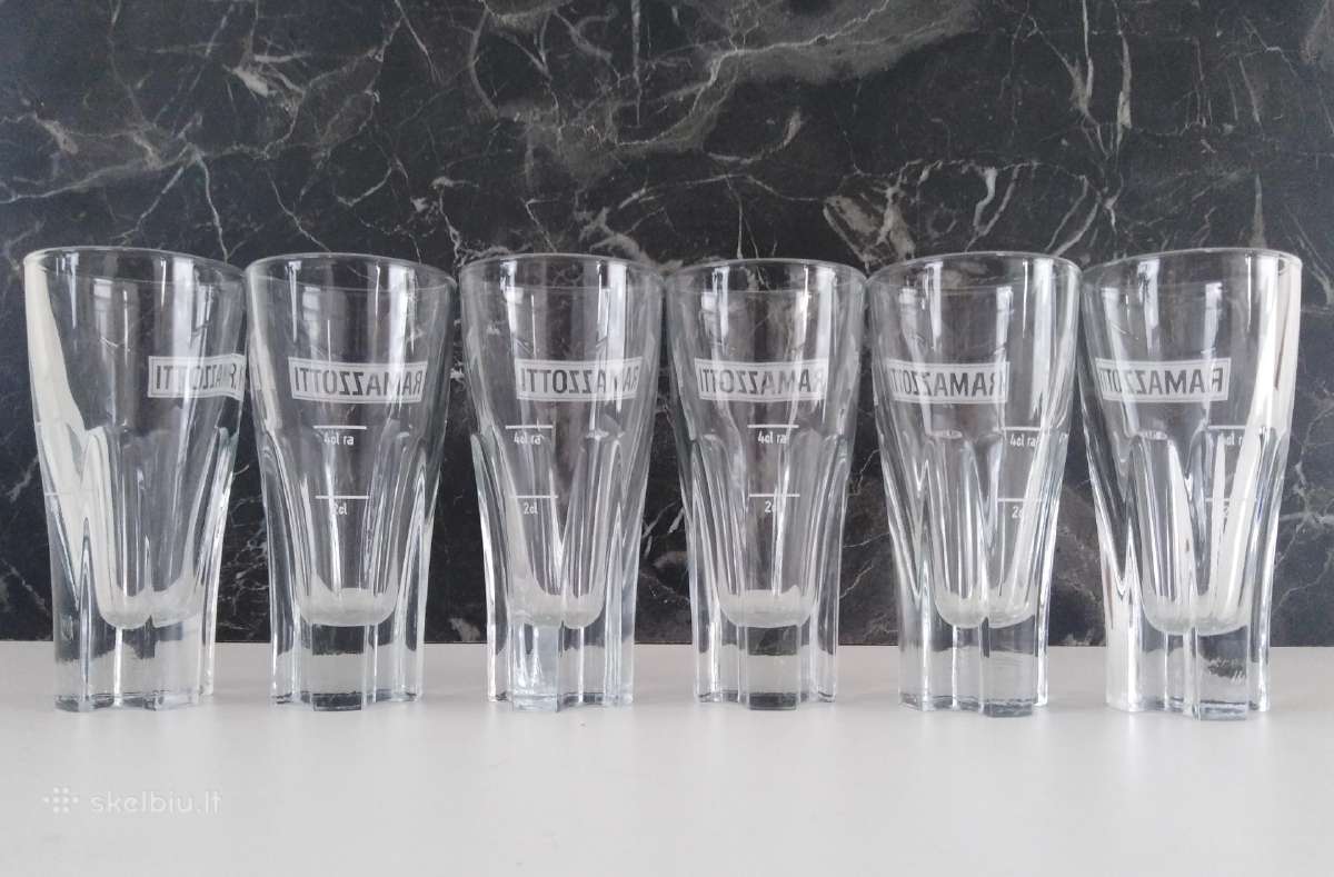 6x Ramazzotti likerio stiklines taures 4cl Italija - nuotraukos Nr. 6