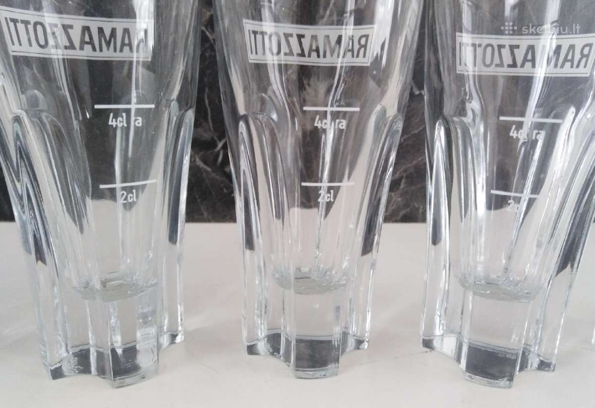 6x Ramazzotti likerio stiklines taures 4cl Italija - nuotraukos Nr. 9