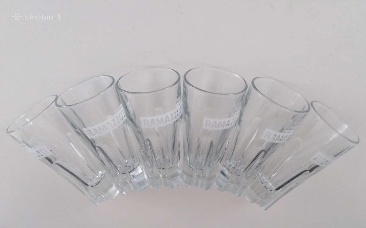 6x Ramazzotti likerio stiklines taures 4cl Italija - nuotraukos Nr. 11