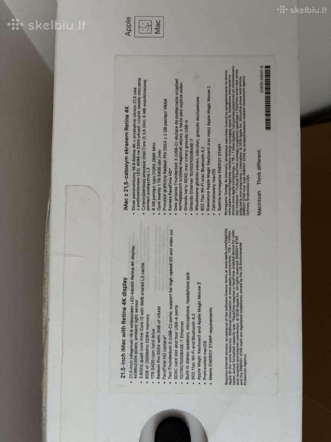 Apple iMac 21.5 Retina 4k (2019) - nuotraukos Nr. 5