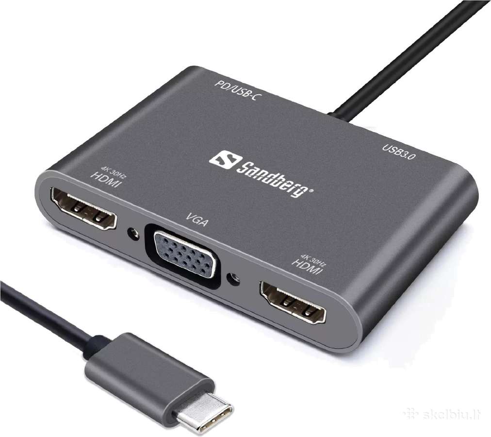 Jungčių stotelė Sandberg Usb-c
