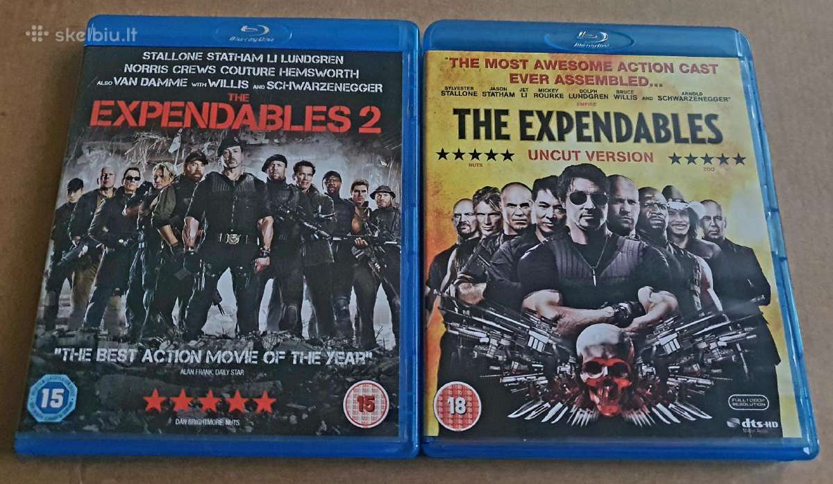 The Expendables 1&2 (blu-ray Rinkinys)