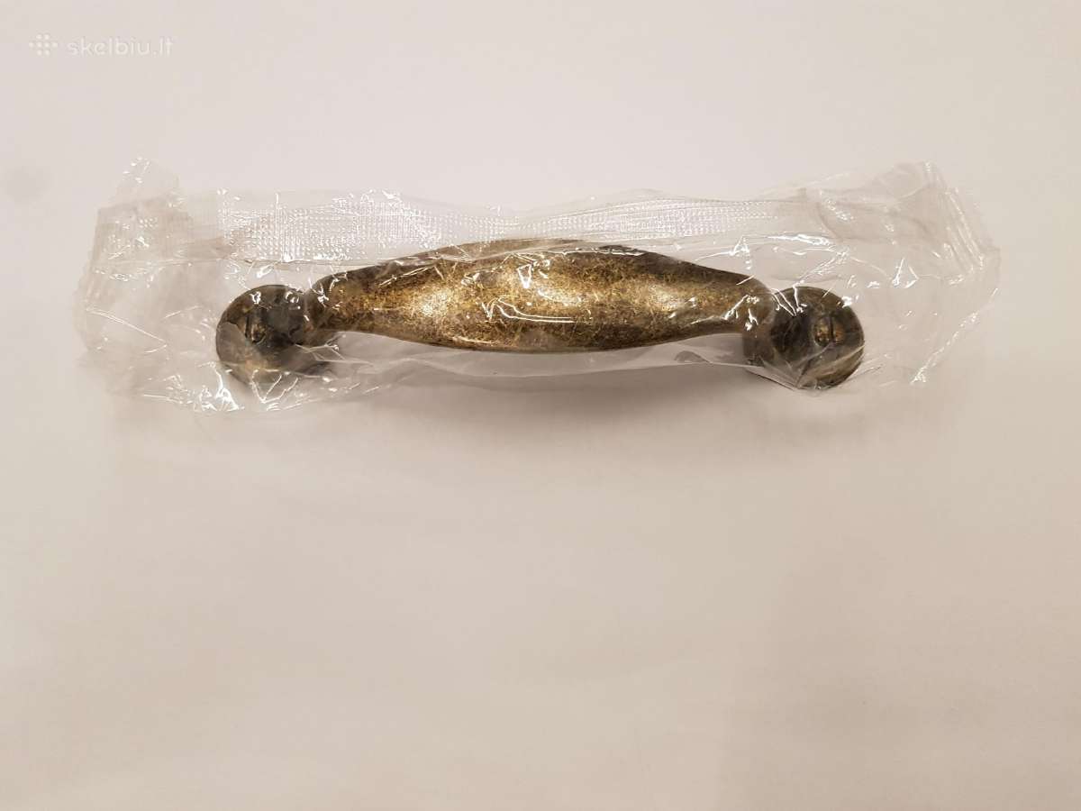 Rankenėlės baldinės žalvarinės 9,6cm.tarp skylių - nuotraukos Nr. 7