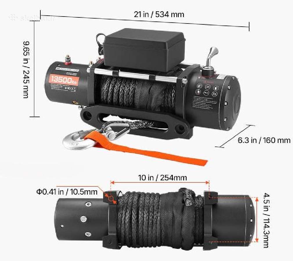 Gervė 12v 6100kg. tempimo galia
