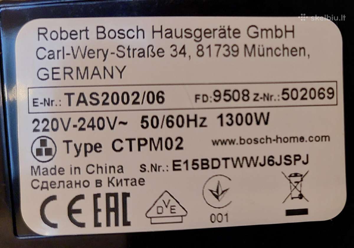 Bosch kapsulinis kavos aparatas - nuotraukos Nr. 3