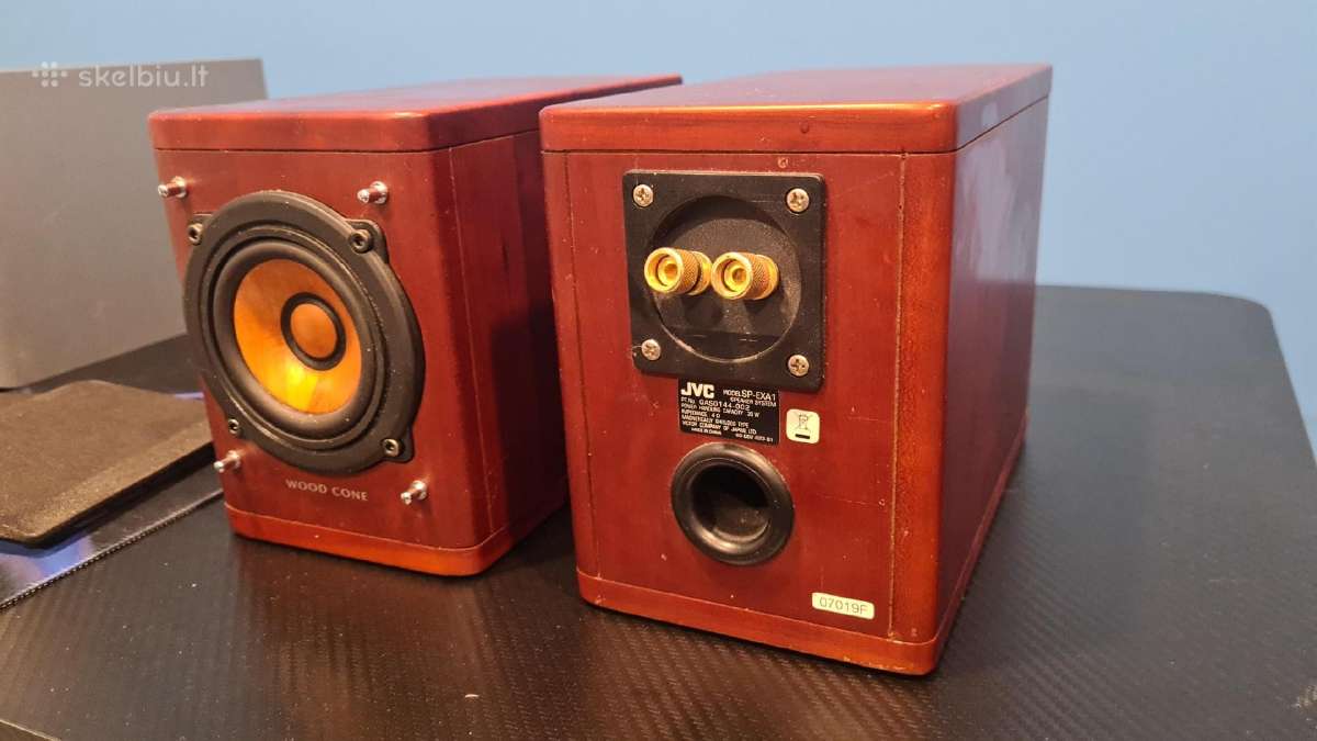 JVC Sp-exa1 Hi-fi kolonėlės, mediniai difuzoriai