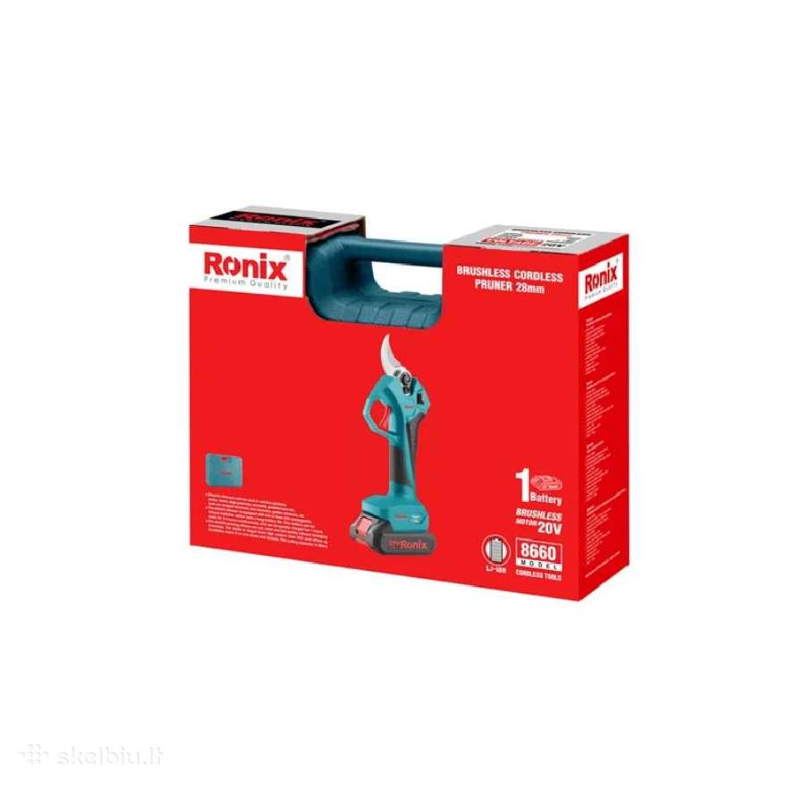 Ronix 8660 20v – Akumuliatorinis sekatorius - nuotraukos Nr. 3