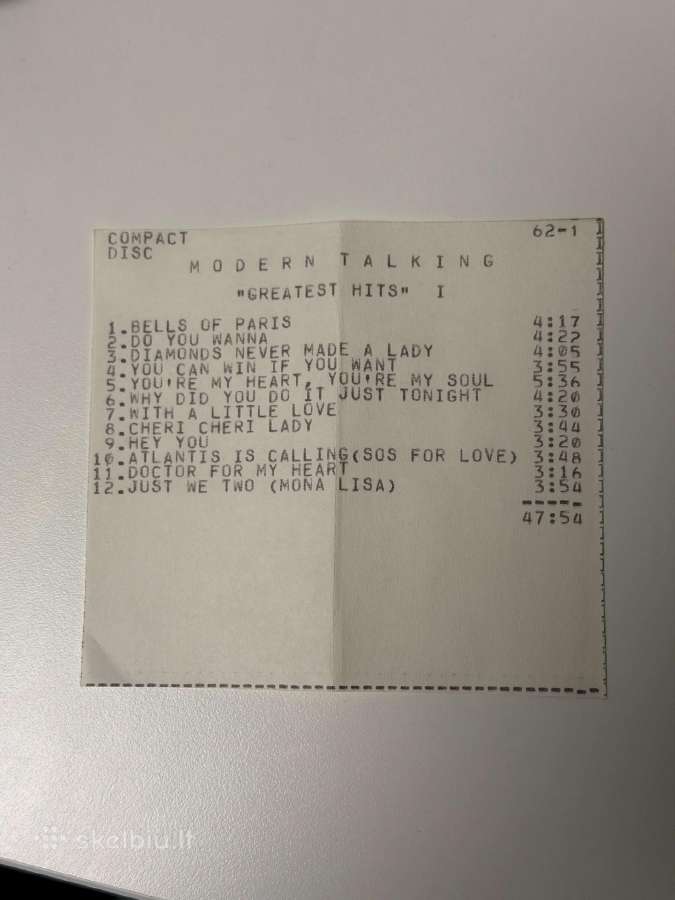 Modern Talking Greatest Hits 1/2 Audiokasetė - nuotraukos Nr. 6