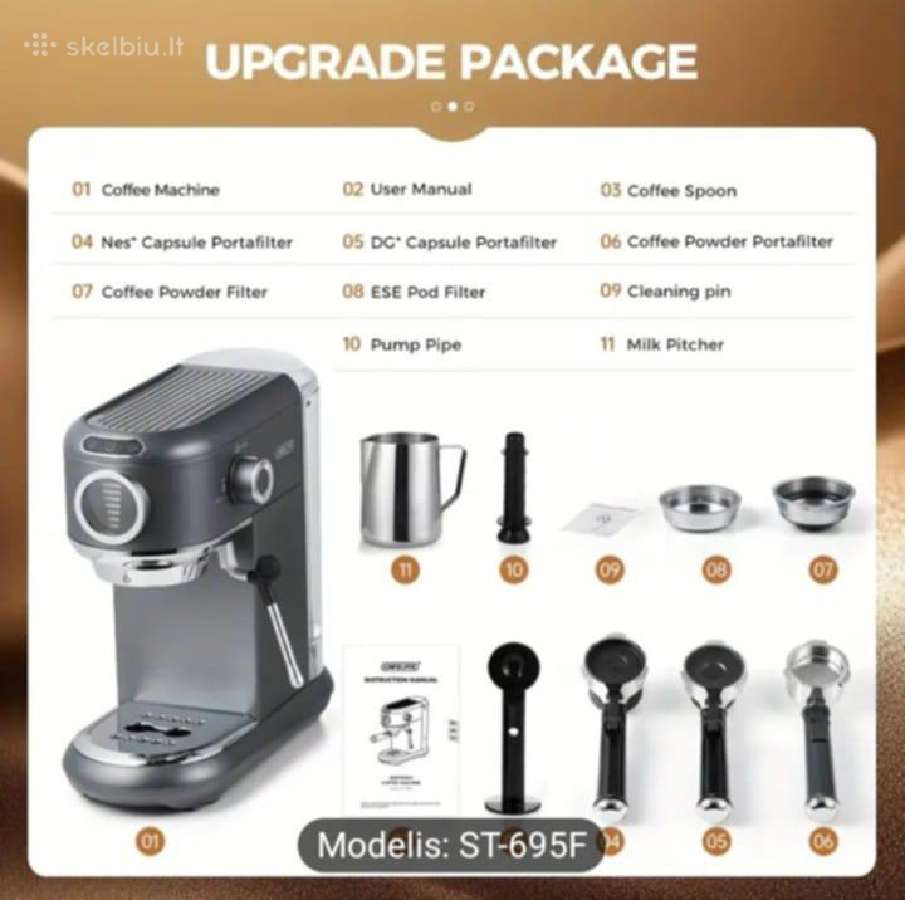Cafelffe karštas/šaltas pusiau automatinis espress - nuotraukos Nr. 8