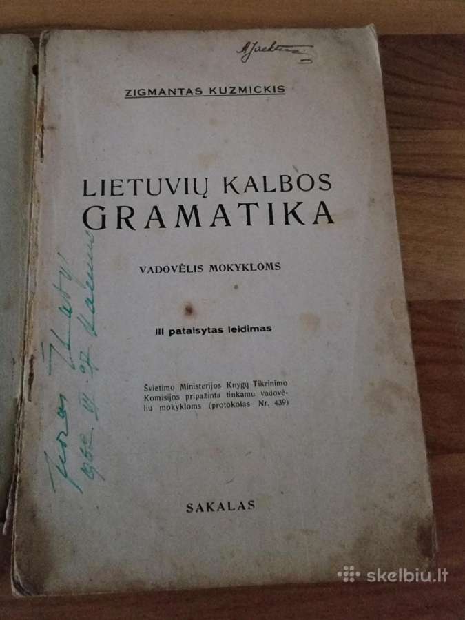 1935 m. Z.kuzmickio "Lietuvių kalbos gramatika" - nuotraukos Nr. 2