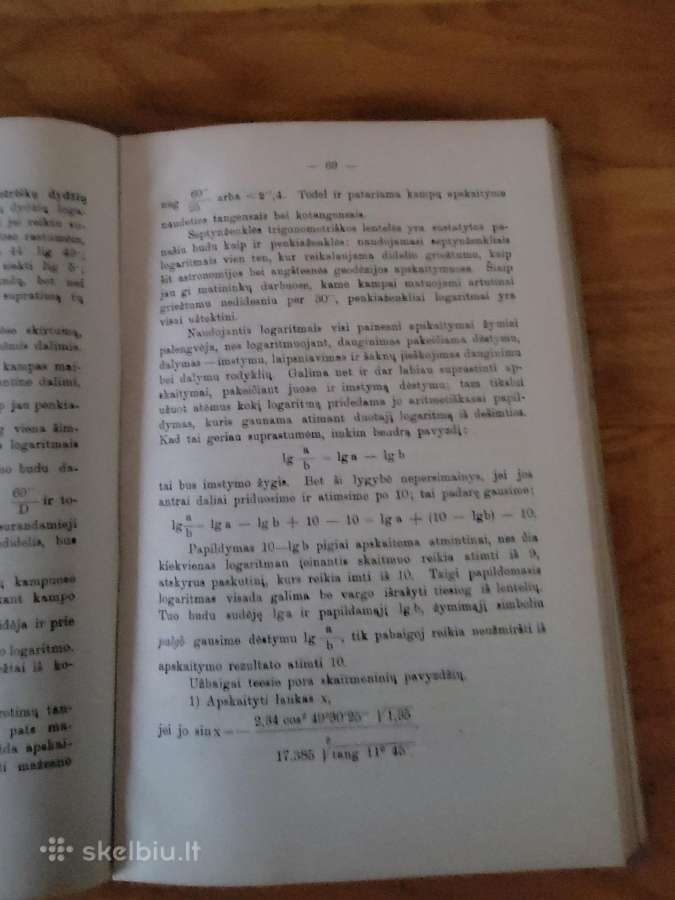 1919 m. A.jakšto knyga "Plokštinė trigonometrija" - nuotraukos Nr. 4