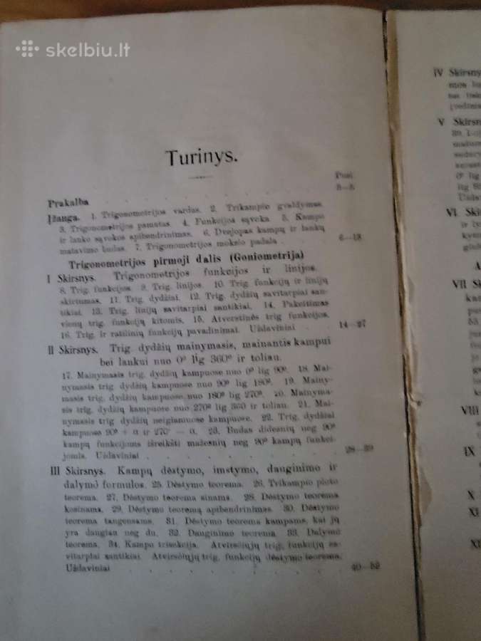 1919 m. A.jakšto knyga "Plokštinė trigonometrija" - nuotraukos Nr. 6