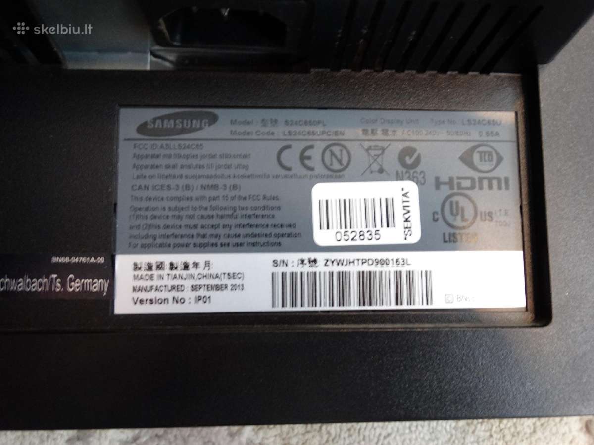 Monitorius Samsung Hdmi 24 - nuotraukos Nr. 3