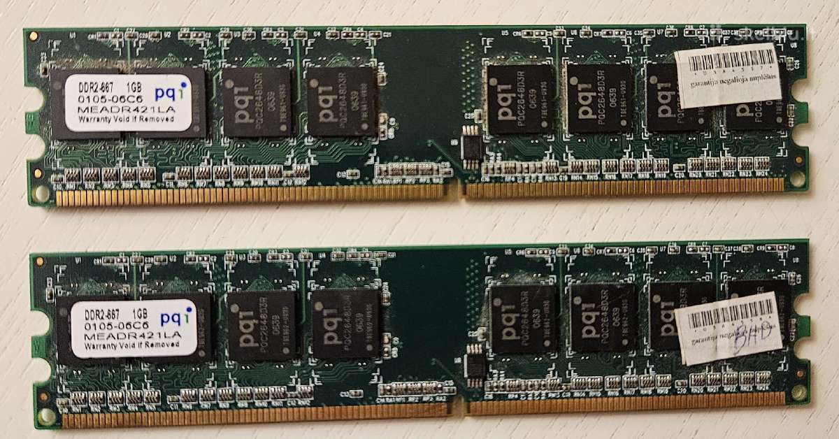 Atminties modulis Ddr2 667 1gb 2vnt.