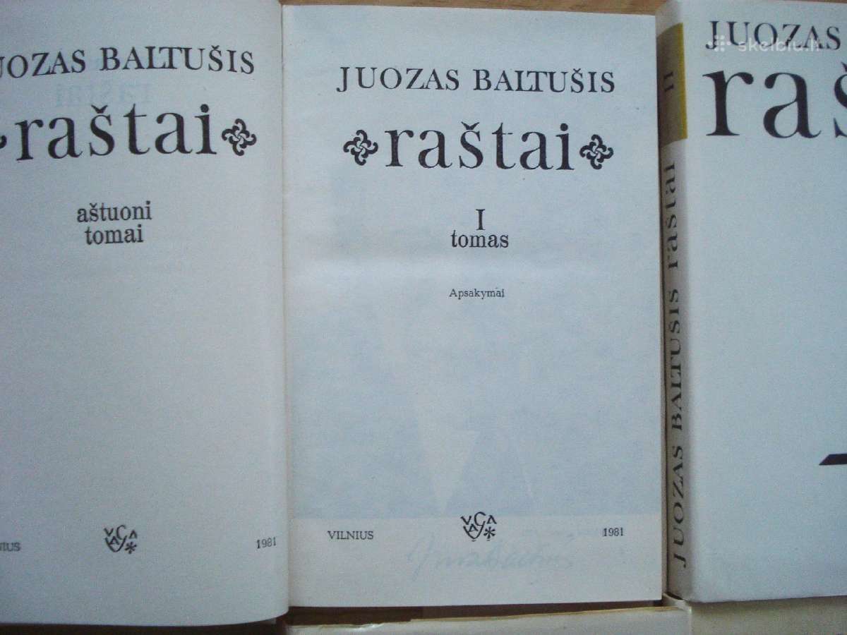 Juozas Baltušis " Raštai VIII tomai " - nuotraukos Nr. 2