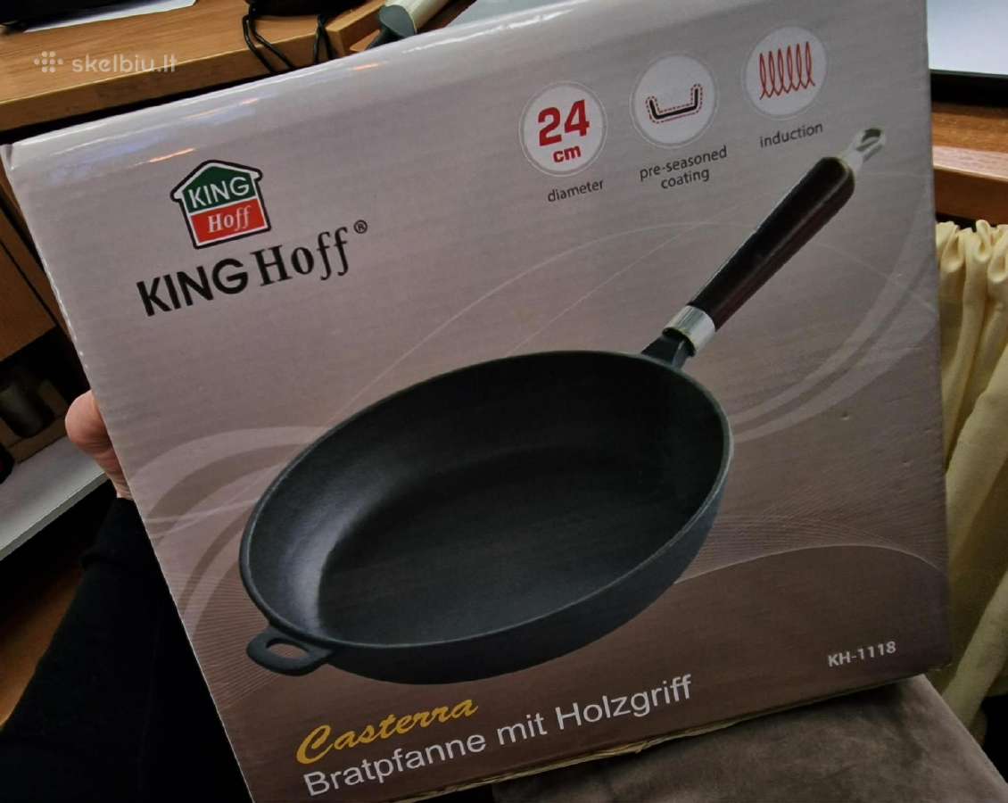 King Hoff keptuvė su medžio rankena