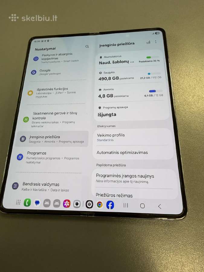 Samsung galaxy Z Fold 5 12/512gb su garantija - nuotraukos Nr. 2