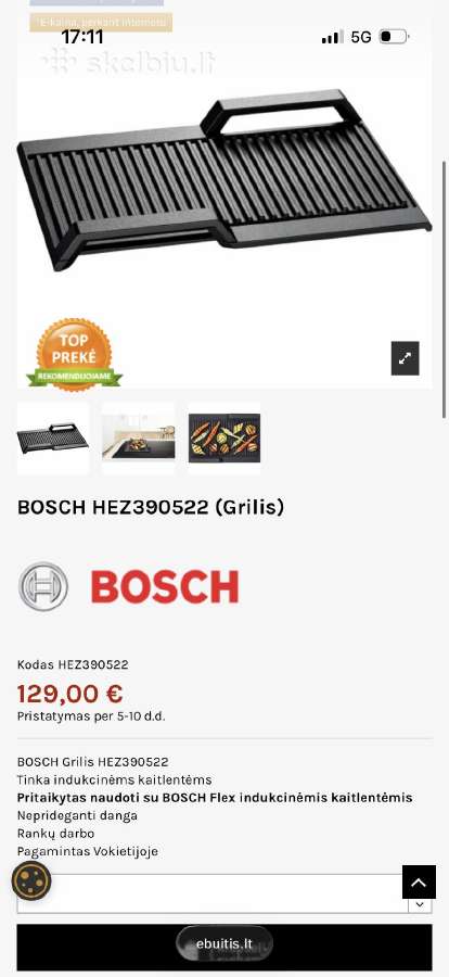 Griliaus keto lekštė