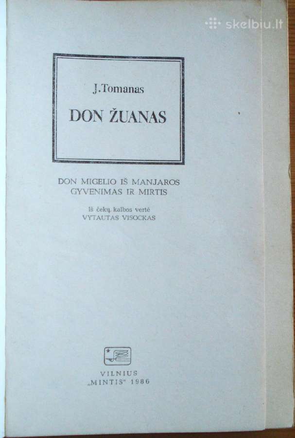 J. Tomanas " Don Žuanas " - nuotraukos Nr. 2