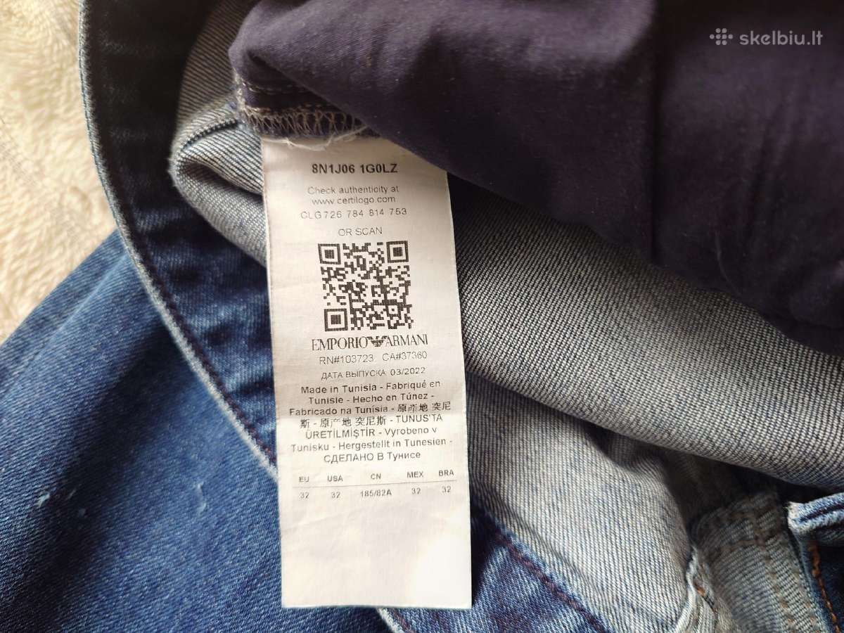 Vyriški džinsai Armani jeans. - nuotraukos Nr. 5
