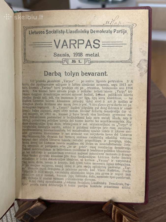 Varpas. Sausis 1918m. Nr 1