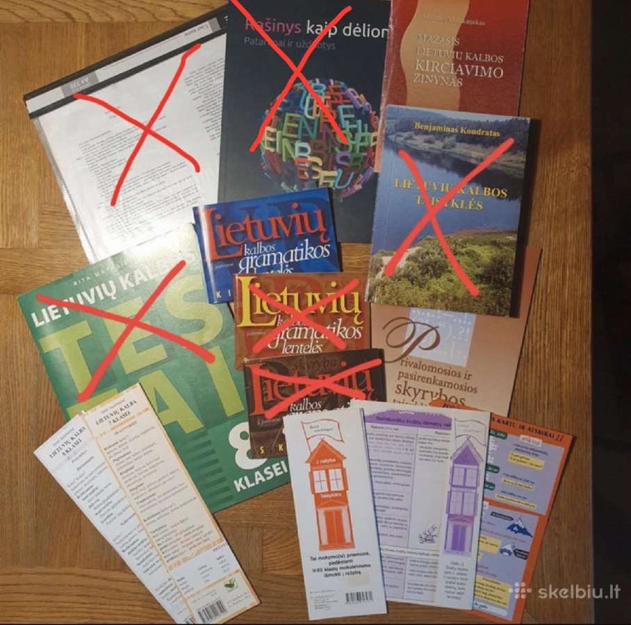 Lietuvių kalba 7 klasei, 8 klasei, 9 klasei, 10 kl