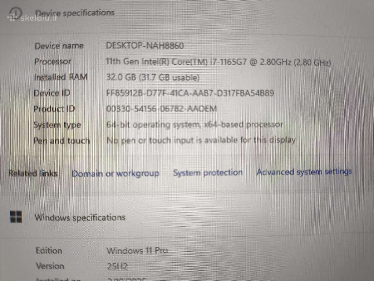 Zbook 14" i7-1165g7 32gb 512gb T500 4gb - nuotraukos Nr. 4
