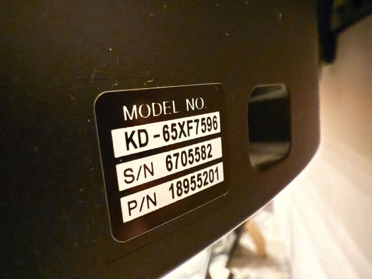 Sony 65 coliu TV, Kd-65xf7596 - nuotraukos Nr. 8
