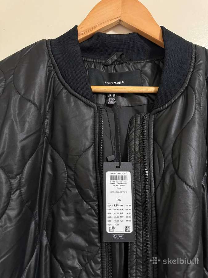 Vero Moda nauja juoda dygsniuota striukė XL dydis - nuotraukos Nr. 4