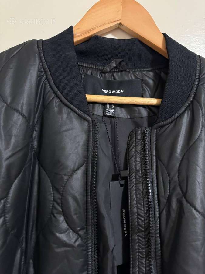 Vero Moda nauja juoda dygsniuota striukė XL dydis - nuotraukos Nr. 2
