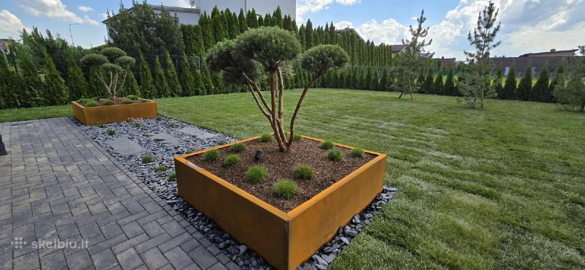 Rūdinto metalo corten vazonas - nuotraukos Nr. 5