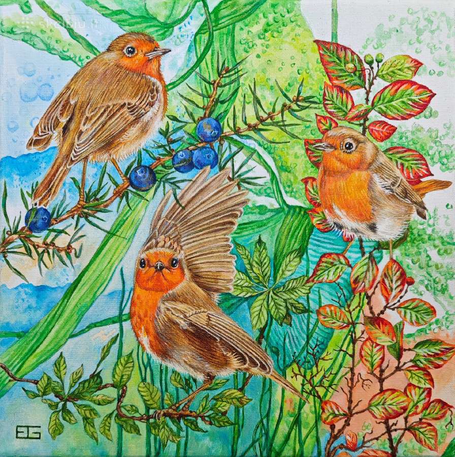Drobė ant porėmio, akrilas, lakas, 30x30