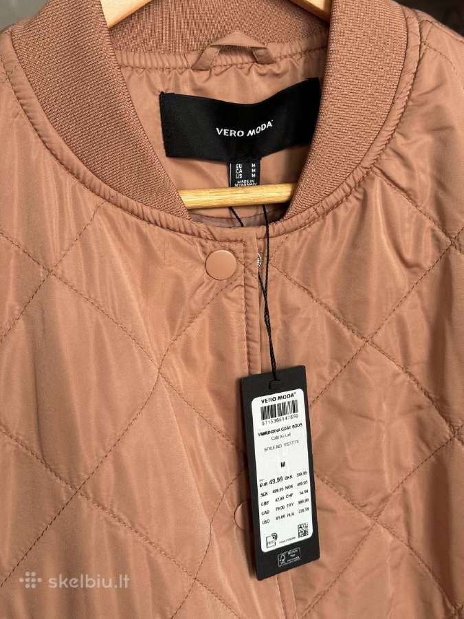 Vero Moda naujas dygsniuotas paltukas/ilga striukė - nuotraukos Nr. 3