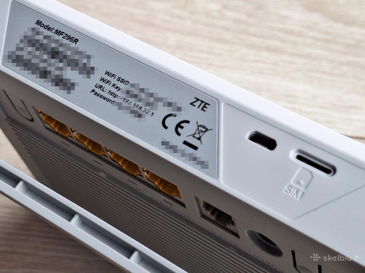 Zte Mf296r 4G+ Lte WiFi modemas su sim kortele - nuotraukos Nr. 3