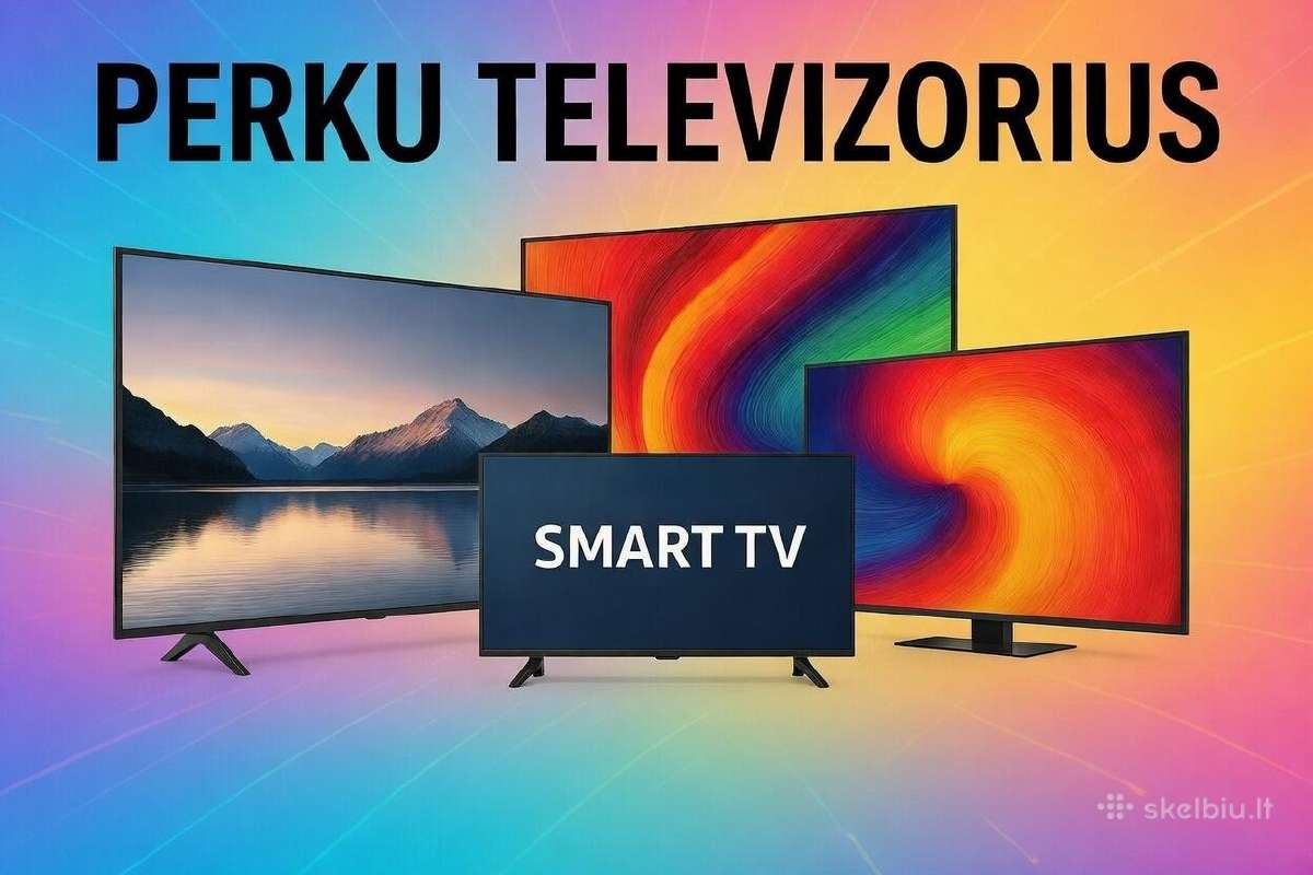 Perku televizorius po vieną ir dideliais kiekiais