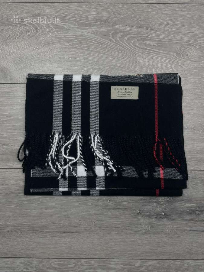 Burberry Juodas Šalikas