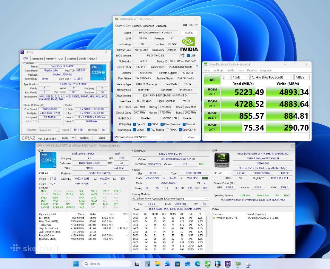 I5-14400f, 16gb/5060ti, 32gb/ddr5, 2tb/SSD, Win11 - nuotraukos Nr. 10