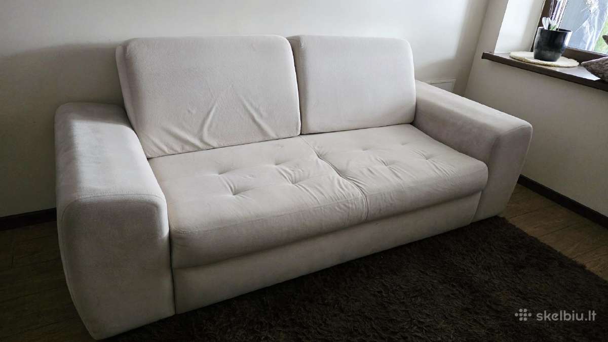 Šviesi sofa (naudota) - Ukmergėje - nuotraukos Nr. 3