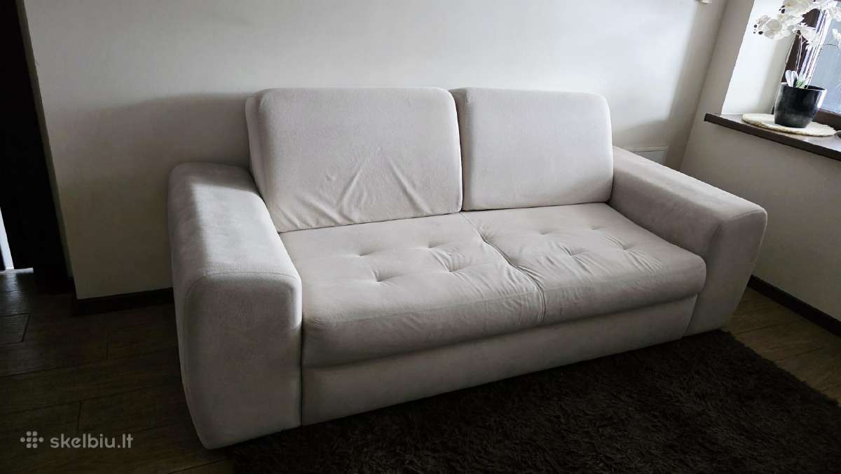 Šviesi sofa (naudota) - Ukmergėje - nuotraukos Nr. 4