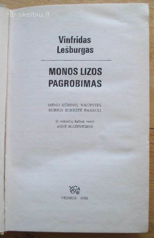 Vinfridas Lešburgas " Monos Lizos pagrobimas " - nuotraukos Nr. 2